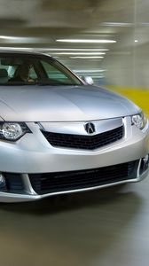 Preview wallpaper acura, tsx, 2008, silver metallic, front view, style, cars, speed, drift