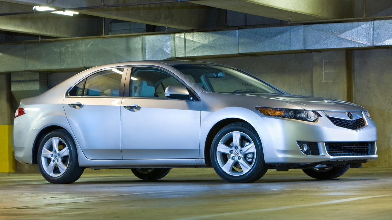 Wallpaper acura, tsx, 2008, silver metallic, side view, style, cars, building