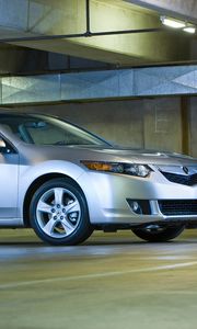 Preview wallpaper acura, tsx, 2008, silver metallic, side view, style, cars, building