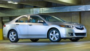 Preview wallpaper acura, tsx, 2008, silver metallic, side view, style, cars, building