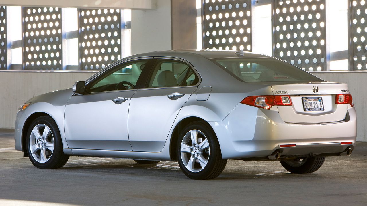 Wallpaper acura, tsx, 2008, silver metallic, side view, style, cars, building