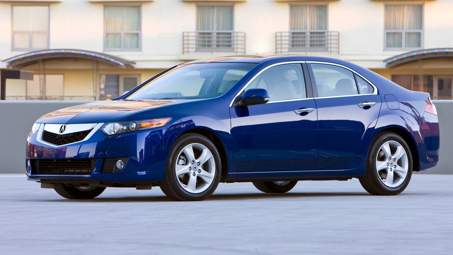 Download wallpaper 1920x1080 acura, tsx, 2008, blue, side view, style ...