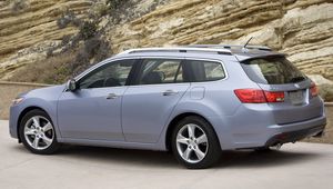 Preview wallpaper acura, tsx, 2010, blue metallic, side view, style, cars, speed, rocks, nature