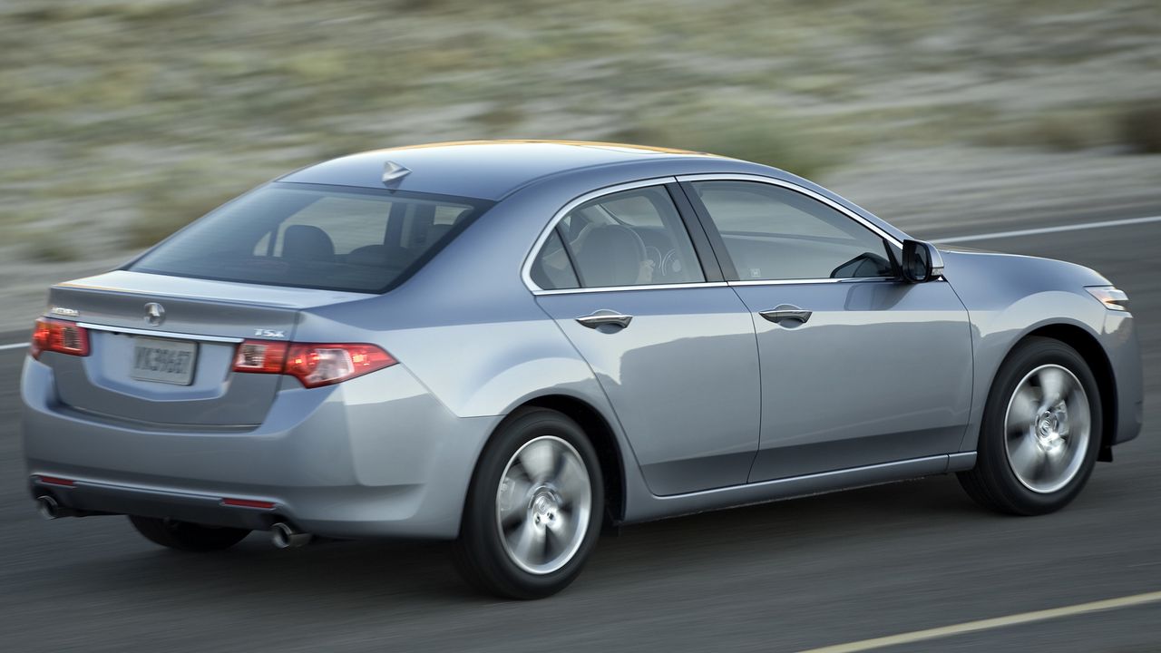 Wallpaper acura, tsx, 2010, metallic gray, side view, style, cars, speed, nature, asphalt