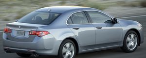 Preview wallpaper acura, tsx, 2010, metallic gray, side view, style, cars, speed, nature, asphalt