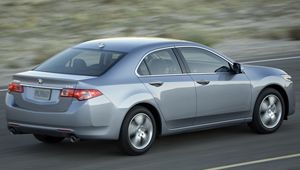 Preview wallpaper acura, tsx, 2010, metallic gray, side view, style, cars, speed, nature, asphalt