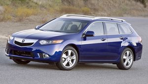 Preview wallpaper acura, tsx, 2010, blue, side view, style, cars, nature, grass, asphalt