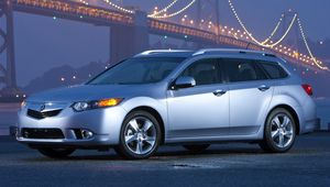 Preview wallpaper acura, tsx, 2010, silver metallic, side view, style, cars, bridges, lights, asphalt