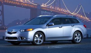 Preview wallpaper acura, tsx, 2010, silver metallic, side view, style, cars, bridges, lights, asphalt