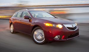 Preview wallpaper acura, tsx, 2010, red, front view, style, cars, speed, drift, lights