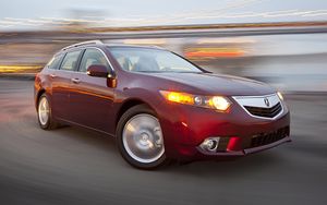 Preview wallpaper acura, tsx, 2010, red, front view, style, cars, speed, drift, lights