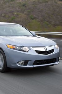 Preview wallpaper acura, tsx, 2010, blue, front view, style, cars, speed, nature