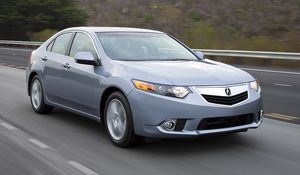 Preview wallpaper acura, tsx, 2010, blue, front view, style, cars, speed, nature