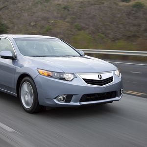 Preview wallpaper acura, tsx, 2010, blue, front view, style, cars, speed, nature