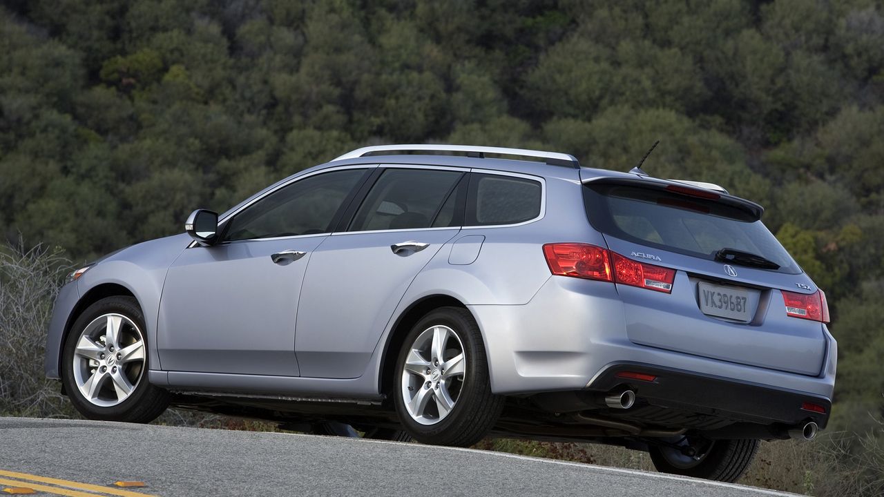 Wallpaper acura, tsx, 2010, blue, side view, style, cars, nature, trees, asphalt