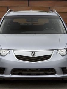 Preview wallpaper acura, tsx, 2010, white, front view, style, cars, walls, asphalt