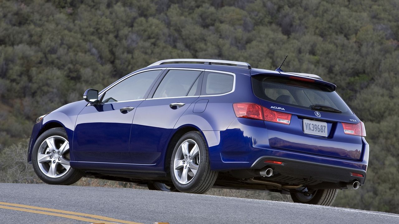 Wallpaper acura, tsx, 2010, blue, side view, style, cars, nature, forest