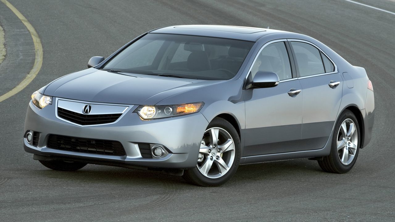 Wallpaper acura, tsx, 2010, gray metallic, front view, style, cars, asphalt