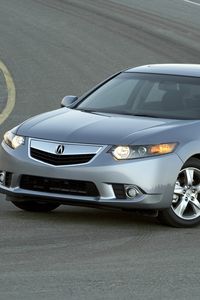 Preview wallpaper acura, tsx, 2010, gray metallic, front view, style, cars, asphalt