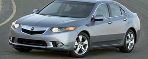 Preview wallpaper acura, tsx, 2010, gray metallic, front view, style, cars, asphalt