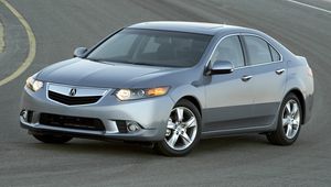 Preview wallpaper acura, tsx, 2010, gray metallic, front view, style, cars, asphalt