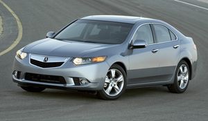 Preview wallpaper acura, tsx, 2010, gray metallic, front view, style, cars, asphalt