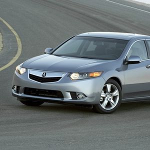 Preview wallpaper acura, tsx, 2010, gray metallic, front view, style, cars, asphalt