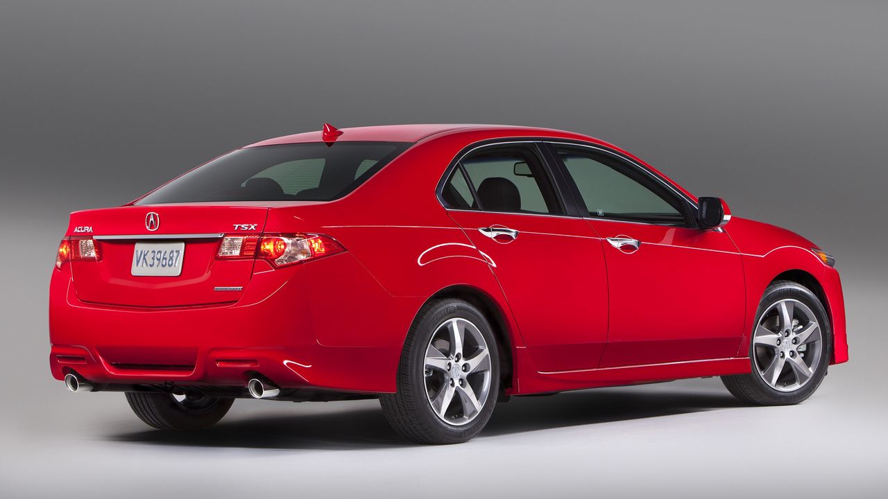 Wallpaper acura, tsx, 2011, red, side view, style, cars