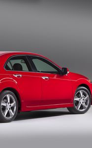 Preview wallpaper acura, tsx, 2011, red, side view, style, cars