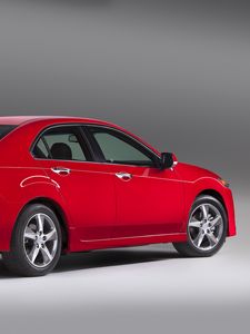 Preview wallpaper acura, tsx, 2011, red, side view, style, cars