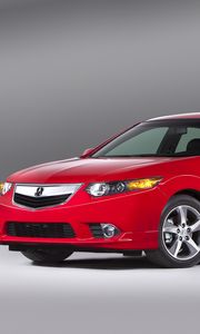 Preview wallpaper acura, tsx, 2011, red, side view, style, cars