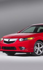 Preview wallpaper acura, tsx, 2011, red, side view, style, cars