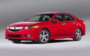 Preview wallpaper acura, tsx, 2011, red, side view, style, cars