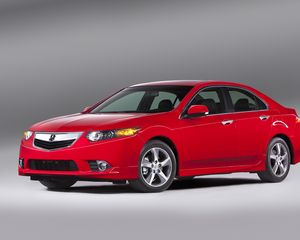 Preview wallpaper acura, tsx, 2011, red, side view, style, cars