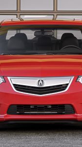 Preview wallpaper acura, tsx, 2011, red, front view, style, auto