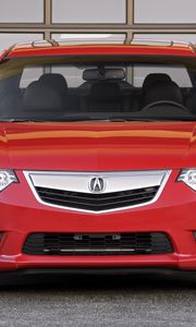 Preview wallpaper acura, tsx, 2011, red, front view, style, auto