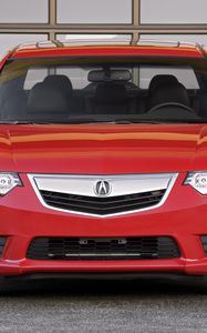 Preview wallpaper acura, tsx, 2011, red, front view, style, auto
