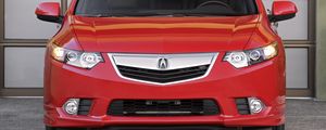 Preview wallpaper acura, tsx, 2011, red, front view, style, auto