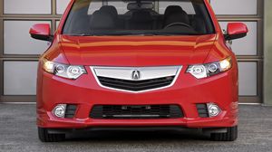 Preview wallpaper acura, tsx, 2011, red, front view, style, auto
