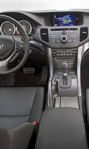 Preview wallpaper acura, tsx, salon, interior, steering wheel, speedometer