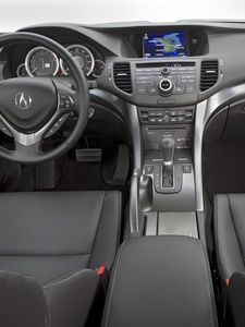 Preview wallpaper acura, tsx, salon, interior, steering wheel, speedometer