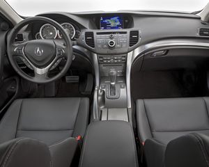 Preview wallpaper acura, tsx, salon, interior, steering wheel, speedometer