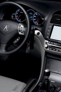 Preview wallpaper acura, tsx, salon, interior, steering wheel, speedometer