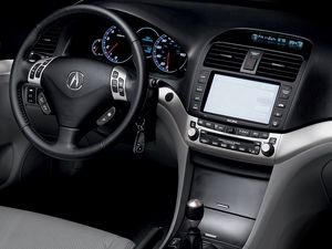 Preview wallpaper acura, tsx, salon, interior, steering wheel, speedometer