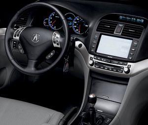 Preview wallpaper acura, tsx, salon, interior, steering wheel, speedometer