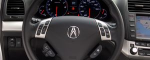 Preview wallpaper acura, tsx, salon, interior, steering wheel, speedometer