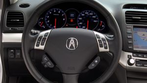 Preview wallpaper acura, tsx, salon, interior, steering wheel, speedometer