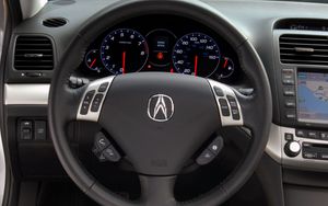 Preview wallpaper acura, tsx, salon, interior, steering wheel, speedometer