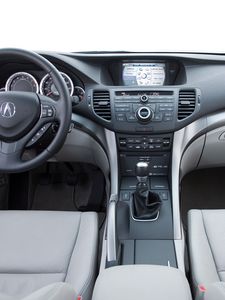 Preview wallpaper acura, tsx, salon, interior, steering wheel, speedometer