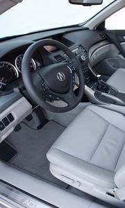 Preview wallpaper acura, tsx, salon, interior, steering wheel, speedometer